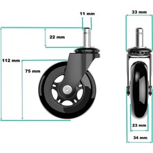 Exvega 5 ‘Li Halı Teker Paket Yedek Parça