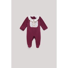 Layette Bg Store Erkek Bebek Bordo Tulum