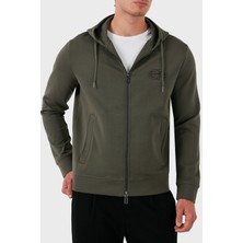 Emporio Armani Pamuklu Logolu Regular Fit Kapüşonlu Sweat Erkek Sweat 8N1ML6 1jhsz 06K0