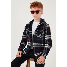 Lela Kapüşonlu Çift Cepli Ekoseli Oduncu Gömlek Erkek Çocuk Gömlek Cf25w81786