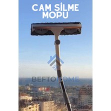 Befto Home Mikrofiber Bezli Oynar Başlıklı Teleskopik Cam Silme Mopu