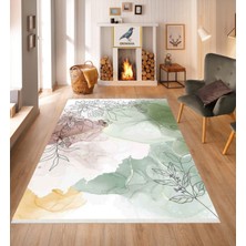 Crowban Home Kaymaz Taban Makinada Yıkanabilir Salon Halısı Mutfak Yeni Model Halı Yolluk