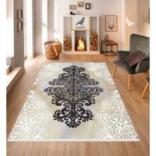 Crowban Home Kaymaz Taban Makinada Yıkanabilir Salon Halısı Mutfak Yuvarlak Halı Bohem  Halı Yolluk