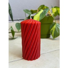 Mum Doğal Balmumu Burgu Model KIRMIZI 10X 5.5cm