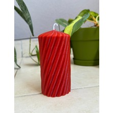 Mum Doğal Balmumu Burgu Model KIRMIZI 10X 5.5cm