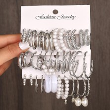 Small çok Satan Moda Avrupa ve Amerikan Tarzı Altın C-Şekilli Zincir Küpe Seti, Bayanlar Için Hafif Lüks ve Üst Düzey Küpeler (Yurt Dışından)