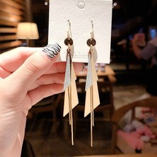 Small kadınlar Için Moda Mizaç Uzun Püskül Yaz Popüler Küpeler Süper Parlak Üst Düzey Hafif Lüks Küpeler (Yurt Dışından)