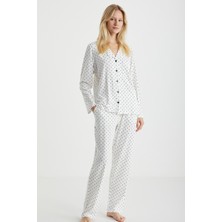 Polka Düğmeli Pijama Takımı