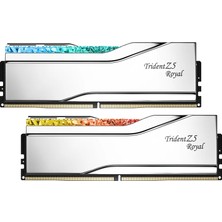 GSkill Gskıll Trident Z5 Royal Silver Rgb DDR5-7600MHZ CL36 32GB (2X16GB) Dual (34-46-46-121) 1.40V