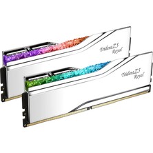 GSkill Gskıll Trident Z5 Royal Silver Rgb DDR5-7600MHZ CL36 32GB (2X16GB) Dual (34-46-46-121) 1.40V
