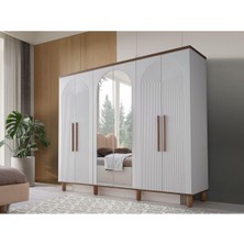 Avm 24 Mdf-Aytaşı-Bohem Midya 6 Kapaklı Aynalı Gardırop