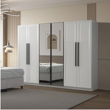 Avm 24 Alba  Mdf Gardırop 6 Kapaklı Gri