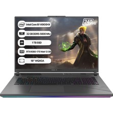 Asus Rog Strix G18 G814JZR-N6092 Gaming Intel Core I9 14900HX 32 GB 1tb SSD Rtx 4080-175WATT Dos 18 240Hz Wqxga Taşınabilir Bilgisayar