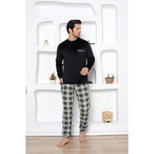 Aydoğan Erkek Kadife Kışlık Bisiklet Yaka Uzun Kol Pijama Takımı 13020 - 1 Adet