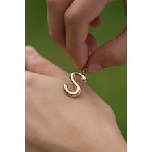 ÇGK KUYUMCULUK 14 Ayar S Harf Altın Kolye Ucu 14CGKKLY032