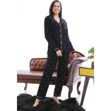 1353-03 Likapa Yıldız Kadın Uzun Kol Pijama Takım