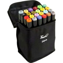 Touch Çift Uçlu Marker Kalem 24'lü Çantalı (Standsız)