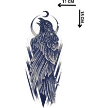 Barly 30 Gün Kalıcı Karga Figürlü 12 Saat Sonra Kararan Geçici Dövme Tattoo