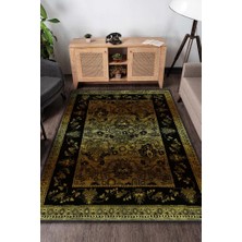 Homshtag Ben Değil Tarzım Zengin Etnik Desenli Gölgeli Salon Halısı Yeşil Renkli Oturma Odası Halısı