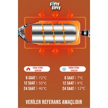 Vagonlife Çelik Yemek Termosu Isı Yalıtımlı 2 Kaseli 1.8lt Sızdırmaz Vakumlu Kap Taşıma Askılı -FF10081