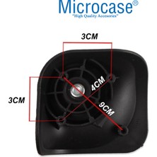 Microcase Universal Aşınmaya Dayanıklı Sessiz Büyük Boy Valiz Bavul Tekerleği 4 Adet AL4607 Siyah