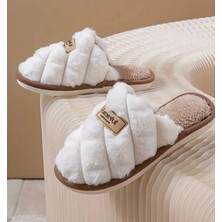 Shoemix Kadın Peluş Kumaş Yumuş Ev Terliği