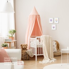 Ozzypix Sevimli Hayvanlar Temalı 3lü Tablo Seti, Bebek Odası Için Dekoratif Tablo Çerçeve Seti TBL05