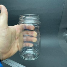 Ahs 10 Adet 370 ml Boğumlu Cam Kavanoz - Gümüş Kapaklı