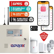 OPAX OPAX-2646-4G Kablolu I Kablosuz 4G Gprs Alarm Paneli