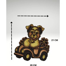 Aluradeco Çocuklar Için Sevimli Köpek Sürücü Mdf Tablo