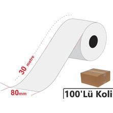 Marketix 80X30 Metre Termal Yazarkasa ve Adisyon Rulosu 100'lü Koli