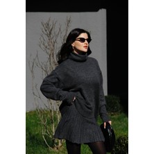 Juli Dress Anstasit Mini Etek Balıkçı Kazak Alt Üst Premium Triko Takım