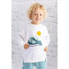 Erkek Çocuk Baskı Nakış Detaylı Sweatshirt - Skasar