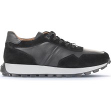 Bueno Shoes Siyah Süet-Atlas Sr Deri Erkek Spor Ayakkabı 07MA1303E2224 07MA1303E2224