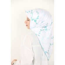 Quaj Mint Quaj Çiçek Desen Ipek Rayon Eşarp