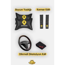 Modern Garaj Renault Clio 1-2-3-4, Symbol, Fluence, Megane 1-2-3 Broadway, Toros, Uyumlu Ön Arka Tam Set Gofrajlı Oto Koltuk Kılıfı Seti