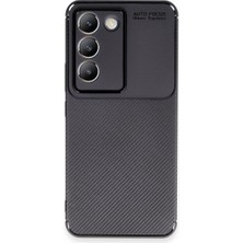 Prolysus Vivo V30 Lite 4g Kılıf Karbon Fiber Desenli Silikon Kılıf