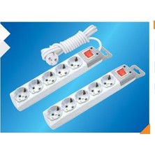 Home 5'li Topraklı Grup Priz -Anahtarlı