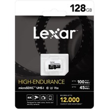 Lexar High Endurance 128GB Micro Sd 100MB V30 4K Hafıza Kartı