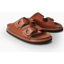 Genuins Kadın Terlik Galıa G104864 Genuins Leather Camel