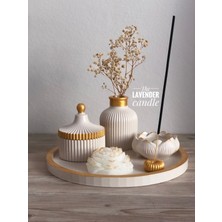 The Lavender Candle Gold Detaylı Set