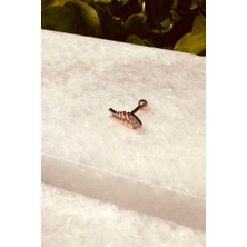 Mooni Accessories Balık Tasarım Özel Tasarım Rose Gold Renk Stainless Steel Çelik Tragus Helix Piercing