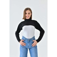Mirach Dik Yaka Boyunluklu Kolluk - Pamuk Bolero Crop, Uzun Kollu Balıkçı Yaka, Rahat ve Şık Tasarım