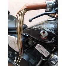 Mtndizlik Motosiklet  Deri Elcik,Püskül , Motorcycle Tassels Leather Frills Grip Covers Leather Grip, Motosiklet Deri Aksesuar, Chopper Cruiser Bobber