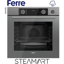 Ferre Steamart Ss Serisi Gri Set (SS208 + XE64CPR +D081 ) - Kare Emaye Izgara