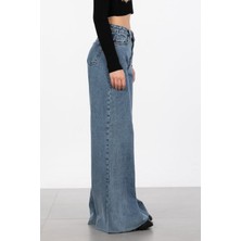 Geniş Paça Jean Pantolon - Açık Mavi