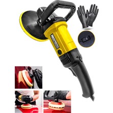 Proxtech  Premium 6 Kademeli Devirli  Sünger Setli Zımpara Pasta Cila  Büyük Polisaj Makinesi  Ful Takım