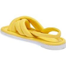 Tergan  Sarı Hakiki Deri Kadın Sandalet - K24Y1SN67414-J63