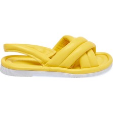 Tergan  Sarı Hakiki Deri Kadın Sandalet - K24Y1SN67414-J63