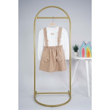 Miniko Kids Kız Çocuk Badili Cep Kapaklı 2li Salopet Elbise